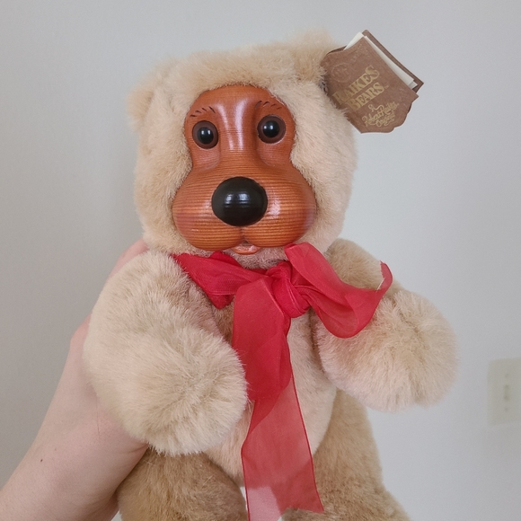 Vintage Autographed Robert Raikes Papa Bear Wooden Plush. - Picture 2 of 10